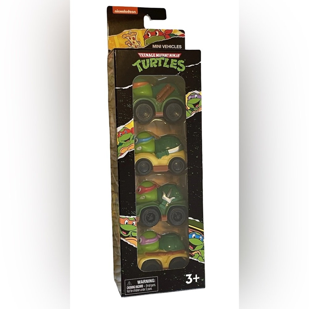 Teenage Mutant Ninja Turtles 4-Pack Mini Action Toy Car Figures